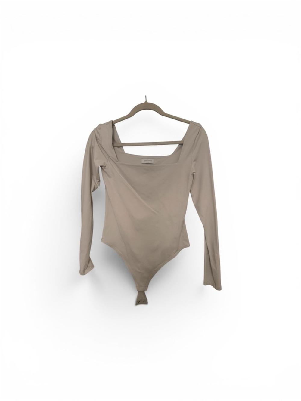 Aritzia Long Sleeve Square Neck Bodysuit - Taupe